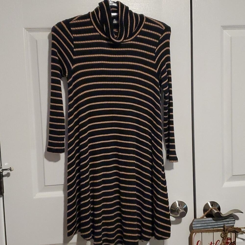 American Eagle Womens Soft & Sexy Ribbed Turtleneck Dress Size M